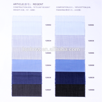 100% хлопок ткань классический полосы с шесть базовых цвета для бизнес повседневная одежда